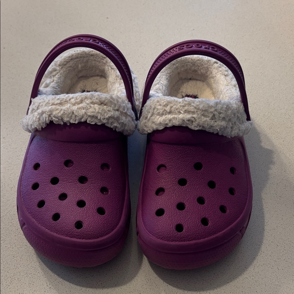 Cozy Purple Kids crocs